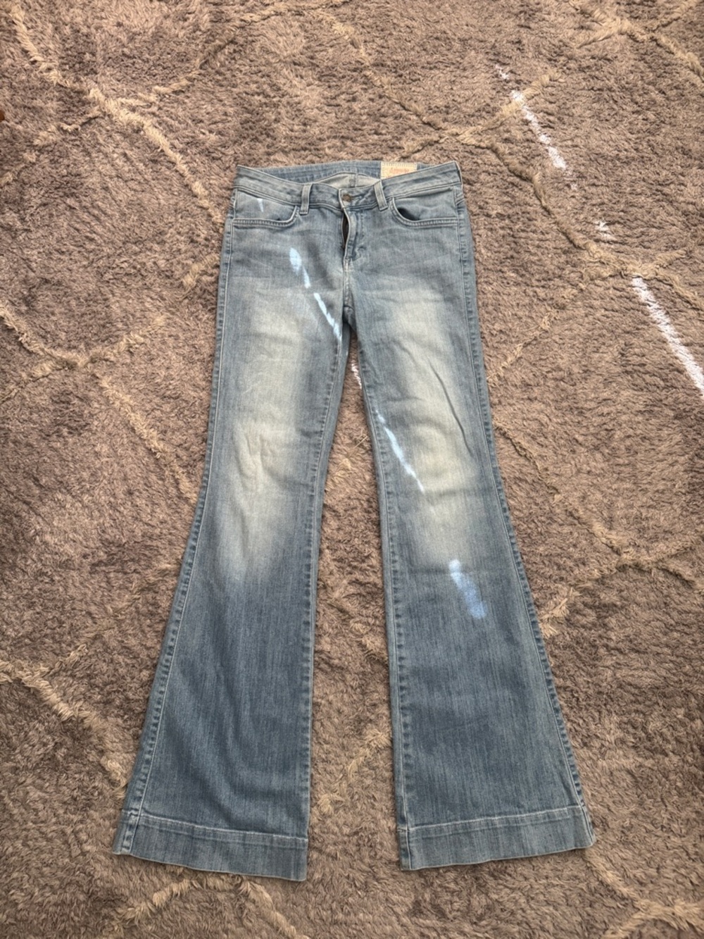 Siwy Light Blue Flare Jeans with Subtle Fade